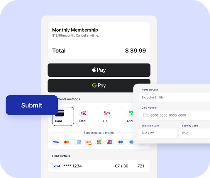 High-conversion checkout, built for global payments.